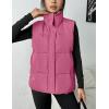image:imageZeagoo Women Puffer Vest Lightweight Stand Collar Sleeveless Winter Warm Zip Up Padded Outerwear Jackets with Pockets SXXLHot Pink