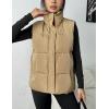 image:imageZeagoo Women Puffer Vest Lightweight Stand Collar Sleeveless Winter Warm Zip Up Padded Outerwear Jackets with Pockets SXXLKhaki