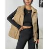 image:imageZeagoo Women Puffer Vest Lightweight Stand Collar Sleeveless Winter Warm Zip Up Padded Outerwear Jackets with Pockets SXXLKhaki