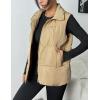 image:imageZeagoo Women Puffer Vest Lightweight Stand Collar Sleeveless Winter Warm Zip Up Padded Outerwear Jackets with Pockets SXXLKhaki