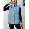 image:imageZeagoo Women Puffer Vest Lightweight Stand Collar Sleeveless Winter Warm Zip Up Padded Outerwear Jackets with Pockets SXXLLight Blue