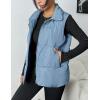 image:imageZeagoo Women Puffer Vest Lightweight Stand Collar Sleeveless Winter Warm Zip Up Padded Outerwear Jackets with Pockets SXXLLight Blue