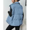 image:imageZeagoo Women Puffer Vest Lightweight Stand Collar Sleeveless Winter Warm Zip Up Padded Outerwear Jackets with Pockets SXXLLight Blue