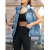 image:imageZeagoo Women Puffer Vest Lightweight Stand Collar Sleeveless Winter Warm Zip Up Padded Outerwear Jackets with Pockets SXXLLight Blue