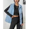 image:imageZeagoo Women Puffer Vest Lightweight Stand Collar Sleeveless Winter Warm Zip Up Padded Outerwear Jackets with Pockets SXXLLight Blue