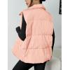 image:imageZeagoo Women Puffer Vest Lightweight Stand Collar Sleeveless Winter Warm Zip Up Padded Outerwear Jackets with Pockets SXXLPink