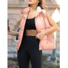 image:imageZeagoo Women Puffer Vest Lightweight Stand Collar Sleeveless Winter Warm Zip Up Padded Outerwear Jackets with Pockets SXXLPink