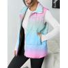 image:imageZeagoo Women Puffer Vest Lightweight Stand Collar Sleeveless Winter Warm Zip Up Padded Outerwear Jackets with Pockets SXXLPurple Pink Yellow Tiedye