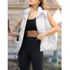 image:imageZeagoo Women Puffer Vest Lightweight Stand Collar Sleeveless Winter Warm Zip Up Padded Outerwear Jackets with Pockets SXXLWhite