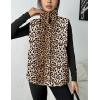 image:imageZeagoo Women Puffer Vest Lightweight Stand Collar Sleeveless Winter Warm Zip Up Padded Outerwear Jackets with Pockets SXXLWhite Brown Black Leopard