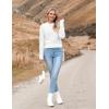 image:imageZeagoo Womens 2026 Fall Crewneck Cropped Sweater Trendy Long Sleeve Ribbed Knit Pullover Jumper TopsAwhite