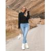 image:imageZeagoo Womens 2026 Fall Crewneck Cropped Sweater Trendy Long Sleeve Ribbed Knit Pullover Jumper TopsBlack