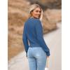 image:imageZeagoo Womens 2026 Fall Crewneck Cropped Sweater Trendy Long Sleeve Ribbed Knit Pullover Jumper TopsBlue