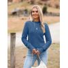 image:imageZeagoo Womens 2026 Fall Crewneck Cropped Sweater Trendy Long Sleeve Ribbed Knit Pullover Jumper TopsBlue