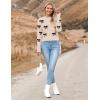 image:imageZeagoo Womens 2026 Fall Crewneck Cropped Sweater Trendy Long Sleeve Ribbed Knit Pullover Jumper TopsBowknot Beige