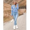 image:imageZeagoo Womens 2026 Fall Crewneck Cropped Sweater Trendy Long Sleeve Ribbed Knit Pullover Jumper TopsFloral Blue
