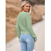image:imageZeagoo Womens 2026 Fall Crewneck Cropped Sweater Trendy Long Sleeve Ribbed Knit Pullover Jumper TopsGreen