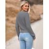 image:imageZeagoo Womens 2026 Fall Crewneck Cropped Sweater Trendy Long Sleeve Ribbed Knit Pullover Jumper TopsGrey