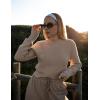 image:imageZeagoo Womens 2026 Fall Crewneck Cropped Sweater Trendy Long Sleeve Ribbed Knit Pullover Jumper TopsKhaki