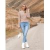 image:imageZeagoo Womens 2026 Fall Crewneck Cropped Sweater Trendy Long Sleeve Ribbed Knit Pullover Jumper TopsKhaki