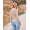 image:imageZeagoo Womens 2026 Fall Crewneck Cropped Sweater Trendy Long Sleeve Ribbed Knit Pullover Jumper TopsKhaki