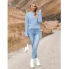 image:imageZeagoo Womens 2026 Fall Crewneck Cropped Sweater Trendy Long Sleeve Ribbed Knit Pullover Jumper TopsLight Blue
