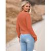 image:imageZeagoo Womens 2026 Fall Crewneck Cropped Sweater Trendy Long Sleeve Ribbed Knit Pullover Jumper TopsOrange