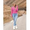 image:imageZeagoo Womens 2026 Fall Crewneck Cropped Sweater Trendy Long Sleeve Ribbed Knit Pullover Jumper TopsPink