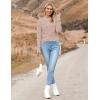 image:imageZeagoo Womens 2026 Fall Crewneck Cropped Sweater Trendy Long Sleeve Ribbed Knit Pullover Jumper TopsPolka Dot Khaki
