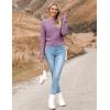 image:imageZeagoo Womens 2026 Fall Crewneck Cropped Sweater Trendy Long Sleeve Ribbed Knit Pullover Jumper TopsPurple
