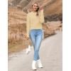 image:imageZeagoo Womens 2026 Fall Crewneck Cropped Sweater Trendy Long Sleeve Ribbed Knit Pullover Jumper TopsYellow