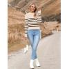 image:imageZeagoo Womens 2026 Fall Crewneck Cropped Sweater Trendy Long Sleeve Ribbed Knit Pullover Jumper TopsZapricot Black Stripe
