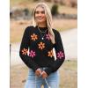 image:imageZeagoo Womens 2026 Fall Crewneck Cropped Sweater Trendy Long Sleeve Ribbed Knit Pullover Jumper TopsZblackflower
