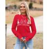 image:imageZeagoo Womens 2026 Fall Crewneck Cropped Sweater Trendy Long Sleeve Ribbed Knit Pullover Jumper TopsZchristmas Print