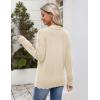 image:imageZeagoo Womens 2026 Fall V Neck Sweater Casual Long Sleeve Lightweight Ribbed Knit Pullover Sweaters Dressy Casual TopsApricot