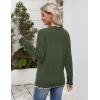image:imageZeagoo Womens 2026 Fall V Neck Sweater Casual Long Sleeve Lightweight Ribbed Knit Pullover Sweaters Dressy Casual TopsArmy Green