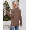 image:imageZeagoo Womens 2026 Fall V Neck Sweater Casual Long Sleeve Lightweight Ribbed Knit Pullover Sweaters Dressy Casual TopsBrown