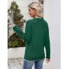 image:imageZeagoo Womens 2026 Fall V Neck Sweater Casual Long Sleeve Lightweight Ribbed Knit Pullover Sweaters Dressy Casual TopsDark Green