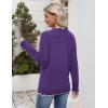 image:imageZeagoo Womens 2026 Fall V Neck Sweater Casual Long Sleeve Lightweight Ribbed Knit Pullover Sweaters Dressy Casual TopsPurple