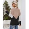image:imageZeagoo Womens 2026 Fall V Neck Sweater Casual Long Sleeve Lightweight Ribbed Knit Pullover Sweaters Dressy Casual TopsY Khaki  Black