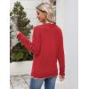 image:imageZeagoo Womens 2026 Fall V Neck Sweater Casual Long Sleeve Lightweight Ribbed Knit Pullover Sweaters Dressy Casual TopsZ  Snowflakes