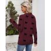image:imageZeagoo Womens 2026 Fall V Neck Sweater Casual Long Sleeve Lightweight Ribbed Knit Pullover Sweaters Dressy Casual TopsZ Bow Burgundy