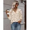 image:imageZeagoo Womens 2026 Fall V Neck Sweater Casual Long Sleeve Lightweight Ribbed Knit Pullover Sweaters Dressy Casual TopsZ Leopard Print
