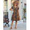 image:imageZeagoo Womens Casual Dresses with Pockets Summer Floral VNeck ALine Tshirt Dress Short Sleeve Mini Dress Beach SundressMulticolor