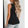 image:imageZeagoo Womens Double Lined V Neck Tank Tops Summer Slim Fit Basic Sleeveless Shirts Cute Trendy Going Out TopsBlack