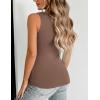 image:imageZeagoo Womens Double Lined V Neck Tank Tops Summer Slim Fit Basic Sleeveless Shirts Cute Trendy Going Out TopsBrown