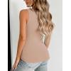 image:imageZeagoo Womens Double Lined V Neck Tank Tops Summer Slim Fit Basic Sleeveless Shirts Cute Trendy Going Out TopsKhaki