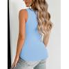 image:imageZeagoo Womens Double Lined V Neck Tank Tops Summer Slim Fit Basic Sleeveless Shirts Cute Trendy Going Out TopsLight Blue