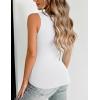 image:imageZeagoo Womens Double Lined V Neck Tank Tops Summer Slim Fit Basic Sleeveless Shirts Cute Trendy Going Out TopsWhite