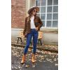 image:imageZeagoo Womens Fashion Cropped Corduroy Shackets Button Down Jackets Tops Fall Trendy Lightweight Long Sleeve ShirtsBrown